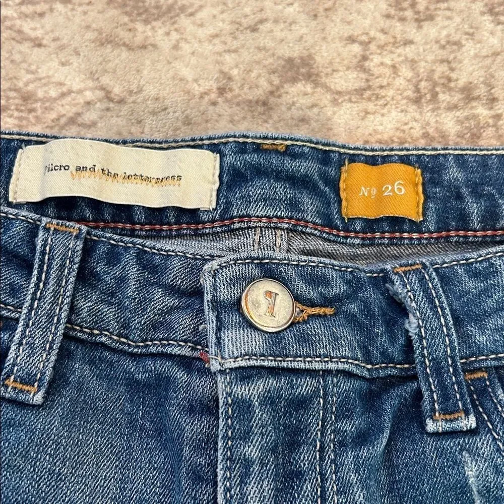 Anthropologie Pilcro and the letter press Blue Denim Shorts size 26 - Picture 3 of 7